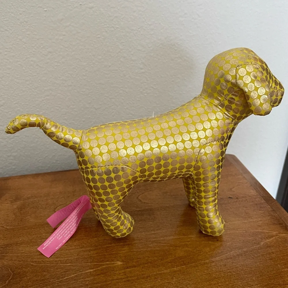Victoria’s Secret PINK Mini Dog Y2K Plush Golden “Hope” Polka Dot Collectible